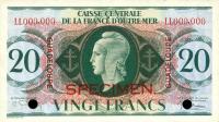Gallery image for Guadeloupe p28s: 20 Francs