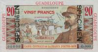 Gallery image for Guadeloupe p33s: 20 Francs