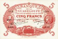 Gallery image for Guadeloupe p7e: 5 Francs