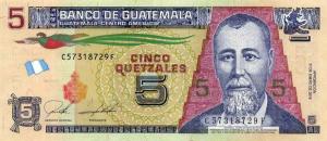 p122Ab from Guatemala: 5 Quetzales from 2018