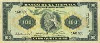 p34a from Guatemala: 100 Quetzales from 1955