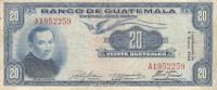 p39a from Guatemala: 20 Quetzales from 1963