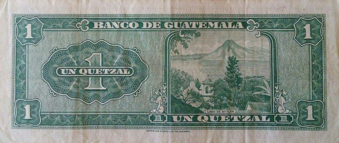 Back of Guatemala p42a: 1 Quetzal from 1959
