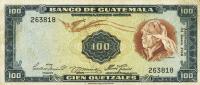 p50a from Guatemala: 100 Quetzales from 1960