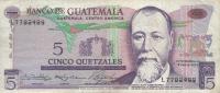 Gallery image for Guatemala p60a: 5 Quetzales