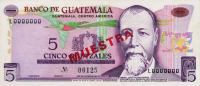 Gallery image for Guatemala p60s: 5 Quetzales