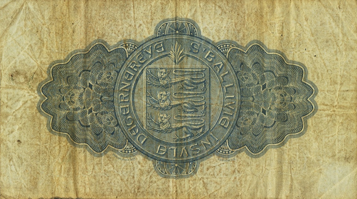 Back of Guernsey p16a: 1 Pound from 1934