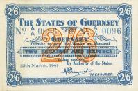 p18 from Guernsey: 2 Shillings from 1941