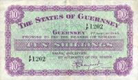 p42a from Guernsey: 10 Shillings from 1945