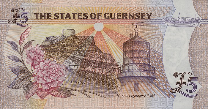 Back of Guernsey p56b: 5 Pounds from 1996