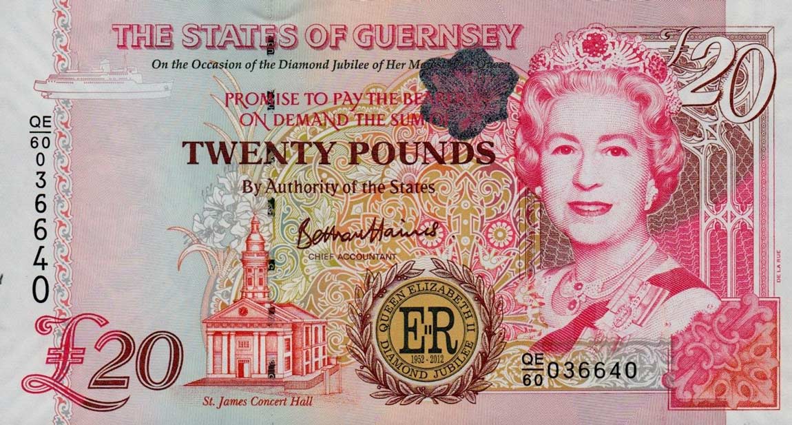 Front of Guernsey p61: 20 Pounds from 2012