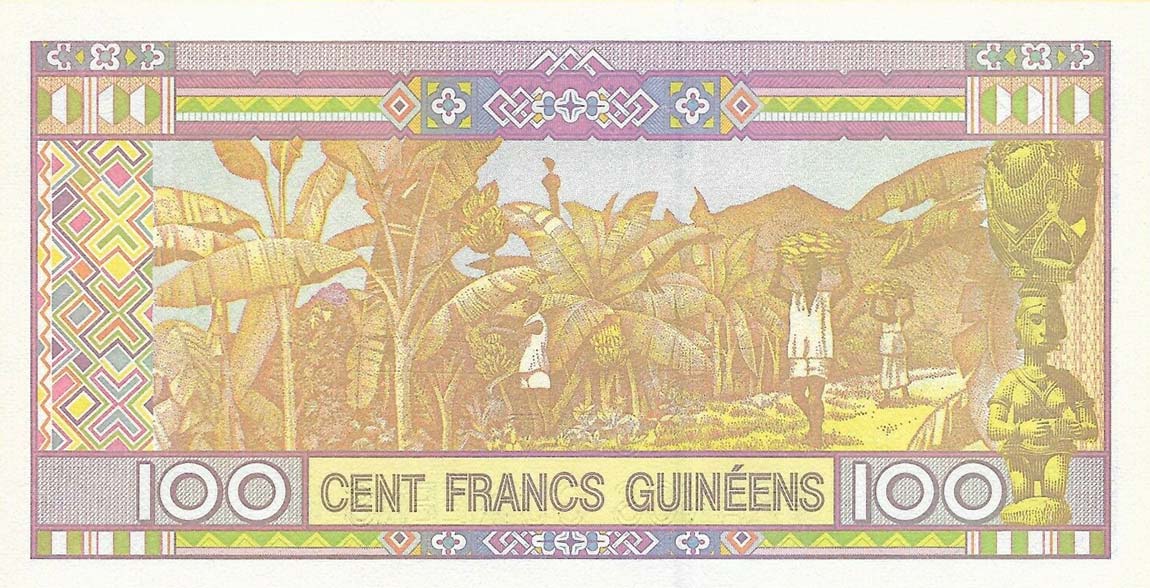 Back of Guinea p47A: 100 Francs from 2015