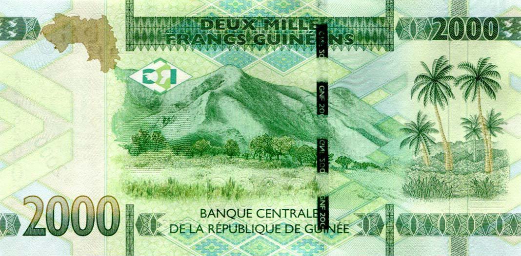 Back of Guinea p48Aa: 2000 Francs from 2018