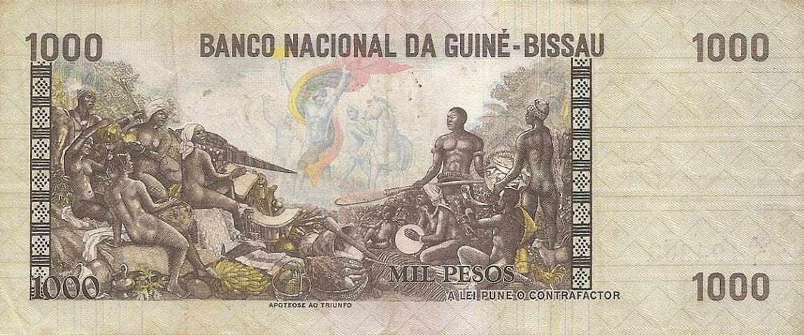 Back of Guinea-Bissau p8a: 1000 Pesos from 1978