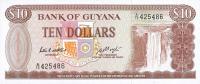 p23c from Guyana: 10 Dollars from 1966