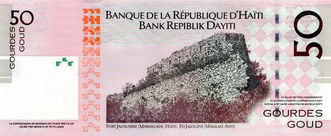 Back of Haiti p274d: 50 Gourdes from 2013