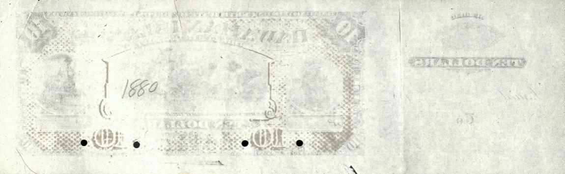 Back of Hawaii p1p: 10 Dollars from 1880