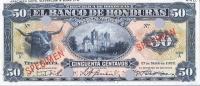 p28 from Honduras: 50 Centavos from 1922
