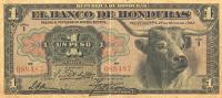 p29a from Honduras: 1 Peso from 1922