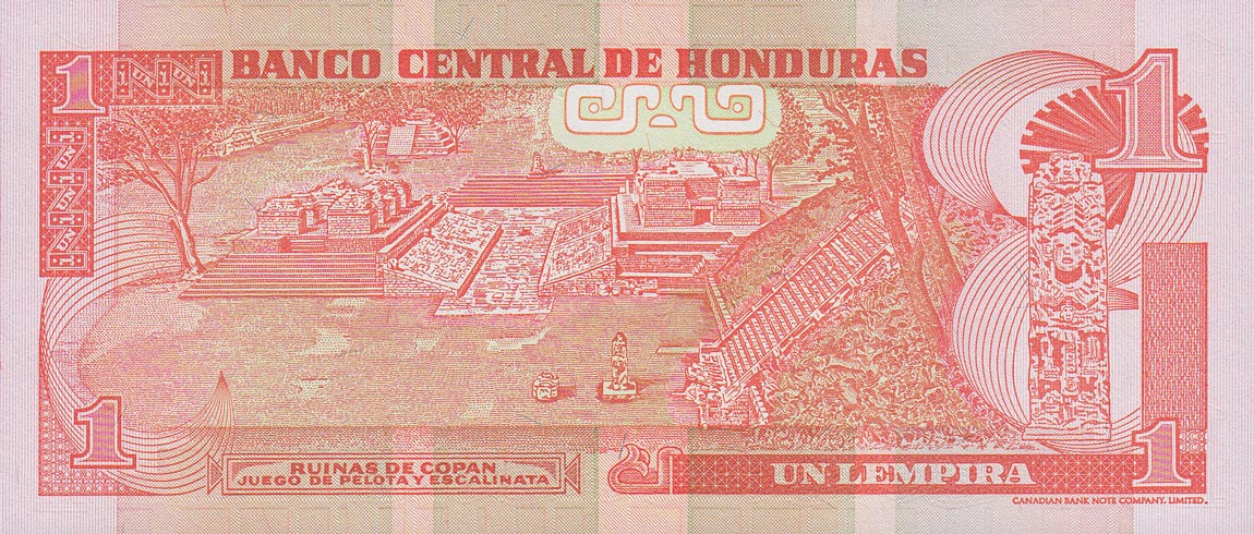 Back of Honduras p84b: 1 Lempira from 2001