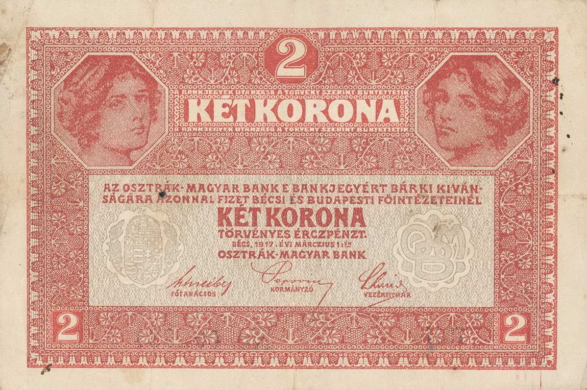 Back of Hungary p11a: 2 Korona from 1917