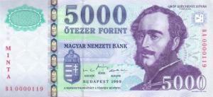 p182s from Hungary: 5000 Forint from 1999