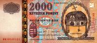 p186a from Hungary: 2000 Forint from 2000