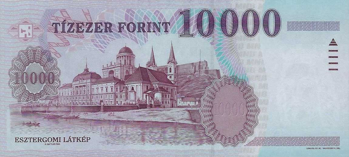 Back of Hungary p192d: 10000 Forint from 2005
