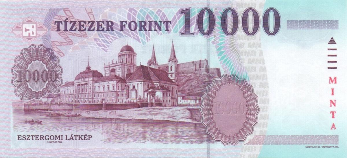 Back of Hungary p192s: 10000 Forint from 2001