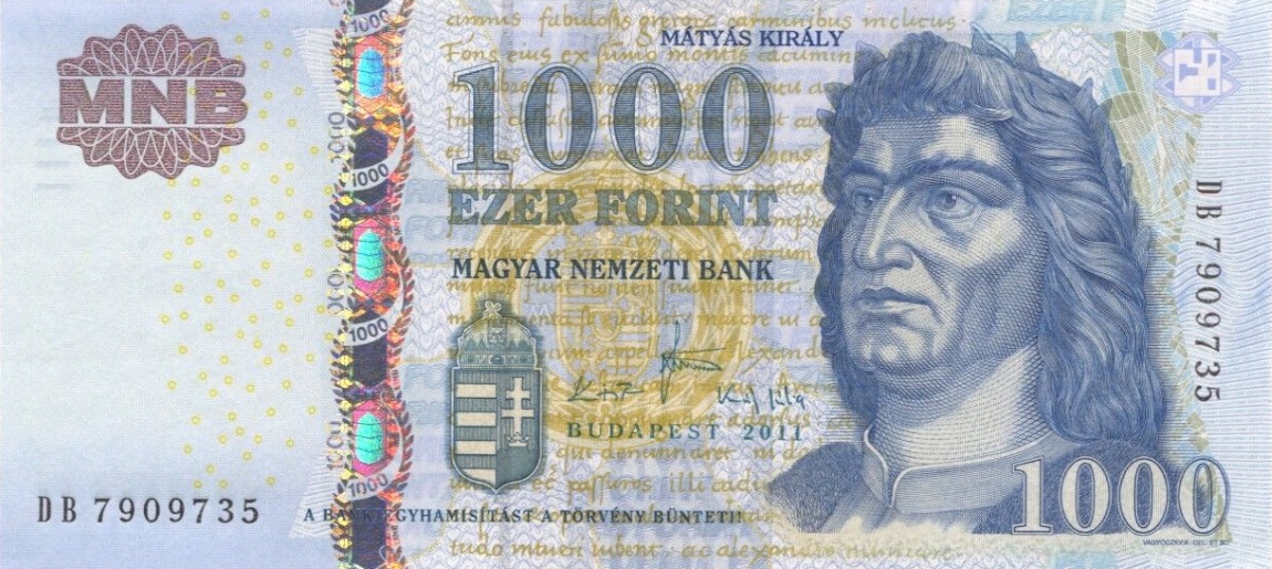 Front of Hungary p197c: 1000 Forint from 2011