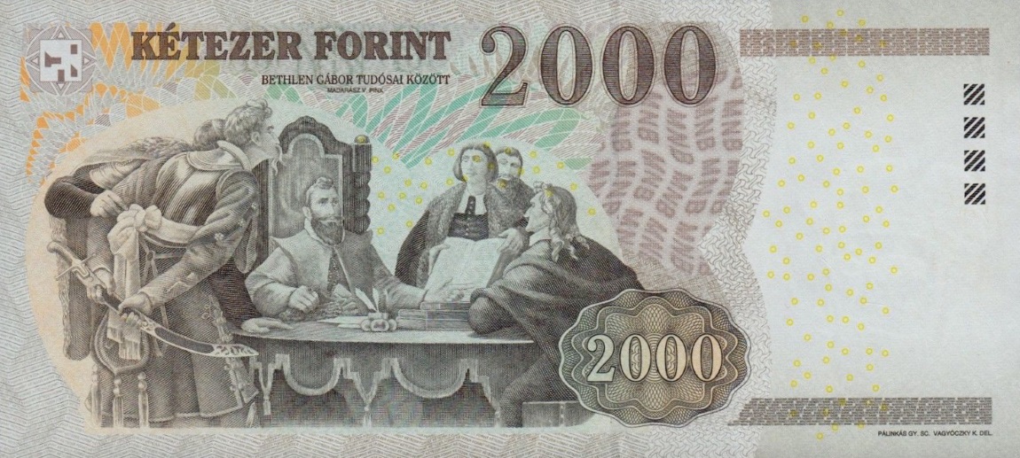 Back of Hungary p198b: 2000 Forint from 2008