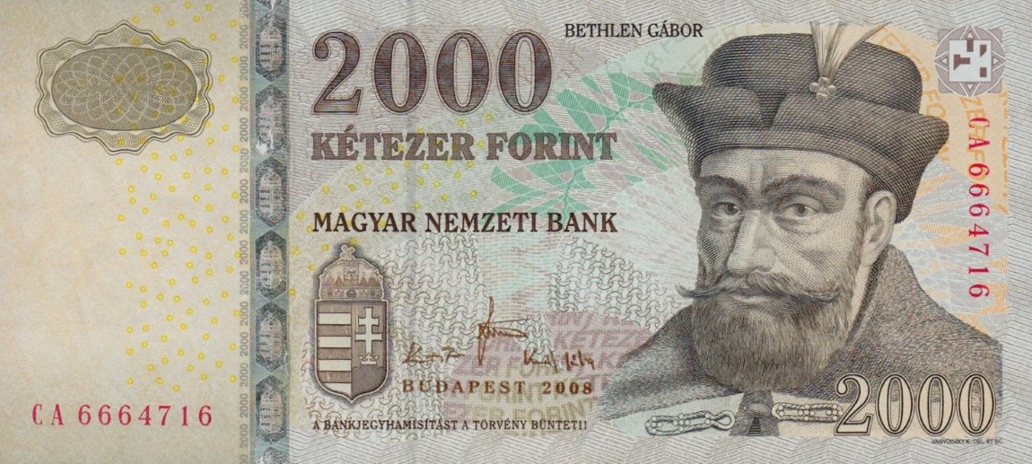 Front of Hungary p198b: 2000 Forint from 2008