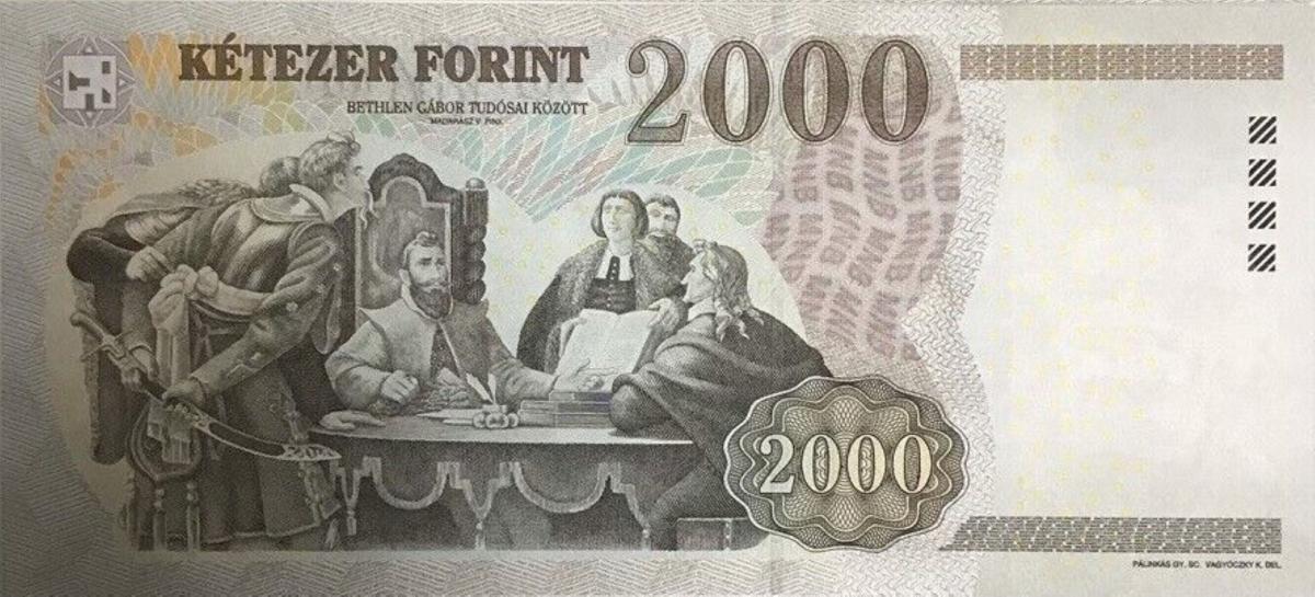 Back of Hungary p198d: 2000 Forint from 2013