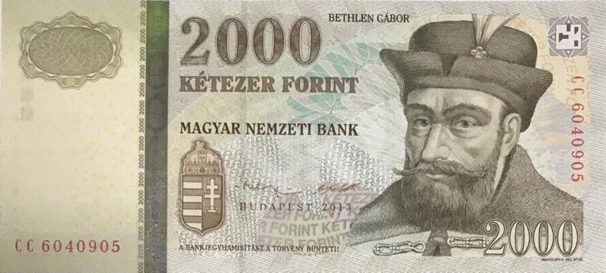 Front of Hungary p198d: 2000 Forint from 2013