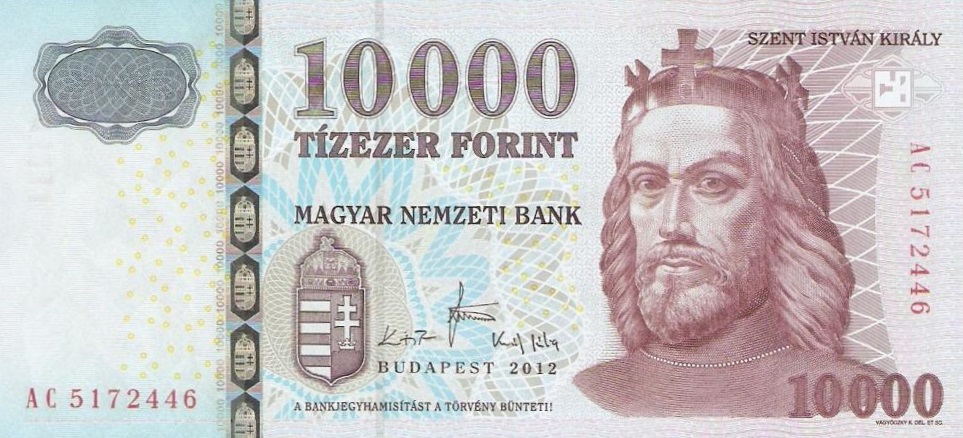 Front of Hungary p200c: 10000 Forint from 2012