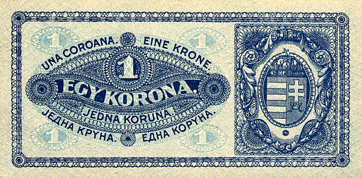 Back of Hungary p57: 1 Korona from 1920