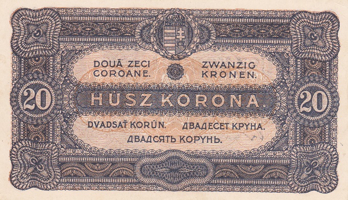 Back of Hungary p61: 20 Korona from 1920