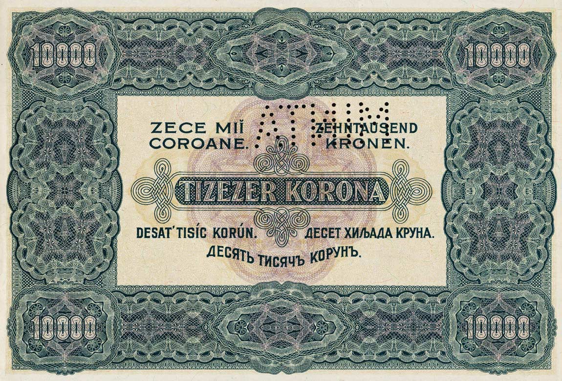 Back of Hungary p68s: 10000 Korona from 1920