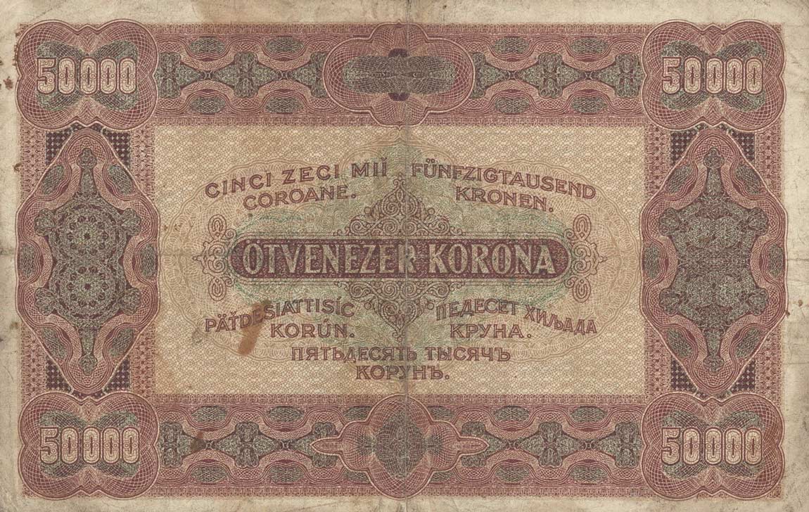 Back of Hungary p71a: 50000 Korona from 1923