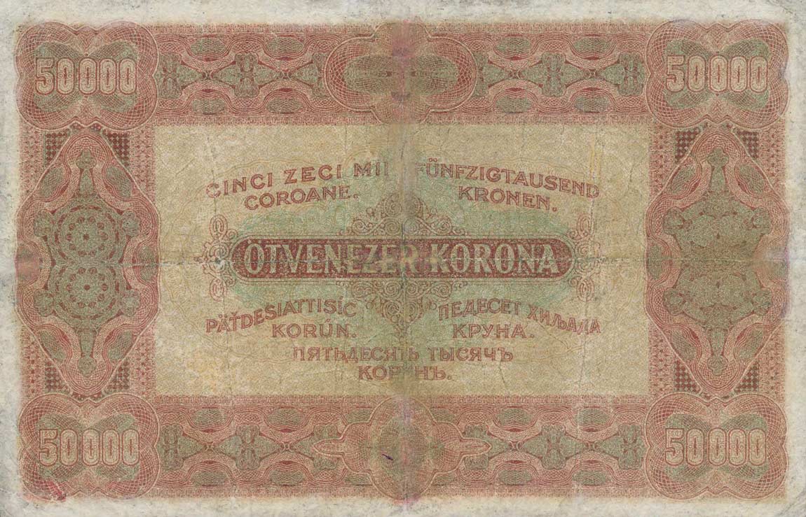 Back of Hungary p71b: 50000 Korona from 1923