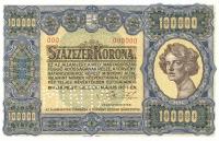 p72s from Hungary: 100000 Korona from 1923