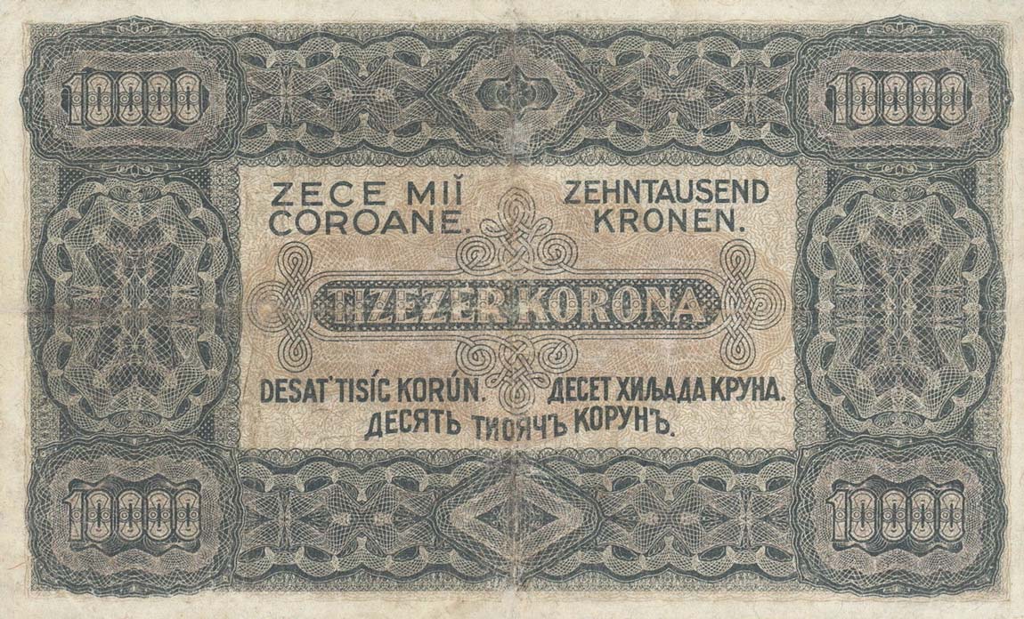 Back of Hungary p77a: 10000 Korona from 1923