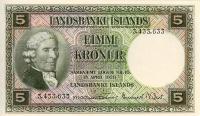 p32a from Iceland: 5 Kronur from 1928