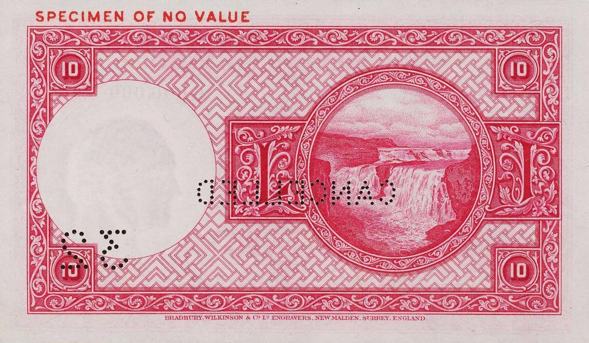 Back of Iceland p33s: 10 Kronur from 1928