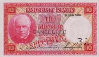 p33s from Iceland: 10 Kronur from 1928