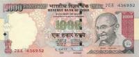 Gallery image for India p100w: 1000 Rupees