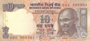 Gallery image for India p102f: 10 Rupees