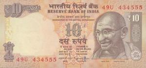 Gallery image for India p102n: 10 Rupees