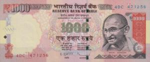 Gallery image for India p107d: 1000 Rupees