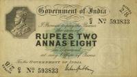 p2a from India: 2 Rupees from 1917